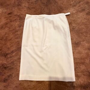 Pendleton 100% virgin wool cream pencil skirt - winter white - size 12